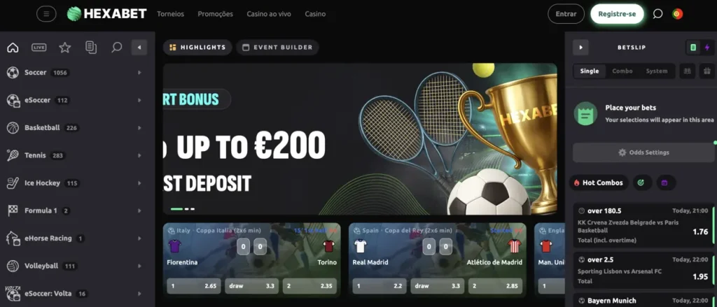 Apostas desportivas Hexabet